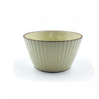 Customized Lightweight Stoneware Salad Bowl With Colorful Edges